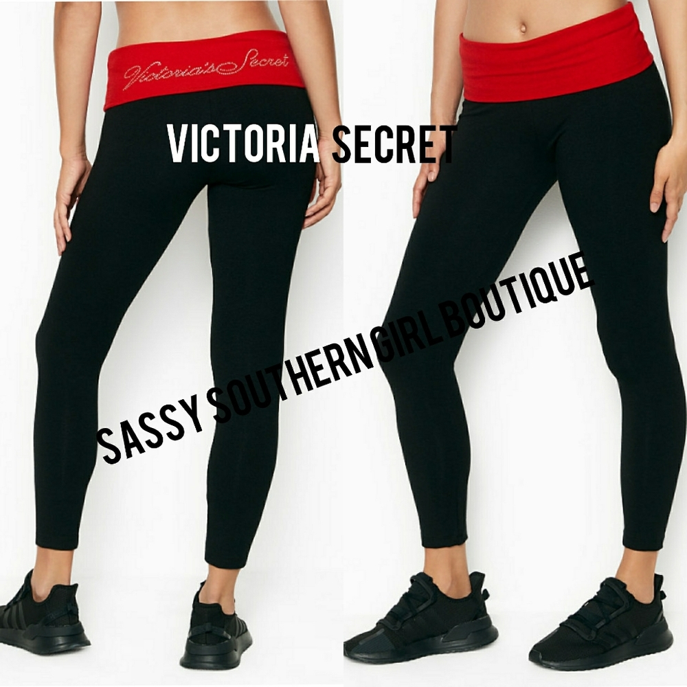 ⭐🆕 Bling Victoria Secret lipstick red bling leggings